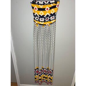 Fantastic fawn strapless Geometric maxi dress Women's